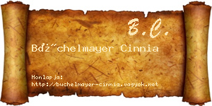 Büchelmayer Cinnia névjegykártya